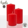 thumbnail image 5 of Hyoola 3 x 4 Red Unscented European Made Pillar Candles, Dripless Paraffin Wax with Smokeless Cotton Wicks, 6-Pack, 5 of 5