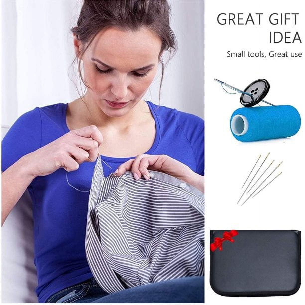 AMERTEER Sewing Kit,200 Pcs Premium Sewing Kit for Adults Include Sewing Box, Sewing Needles, 41XL Thread Spools, Sewing Supplies and Accessories for Travel, Kids, Beginners