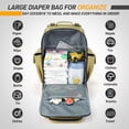 thumbnail image 5 of SharkMouth Military Diaper Bag for Dad: 900D Polyester Ripstop 300% Tougher - 40L Large Capacity for 72H Hiking/Camping Outdoor Activities - for Outdoor Enthusiast Dads (Tan), 5 of 7