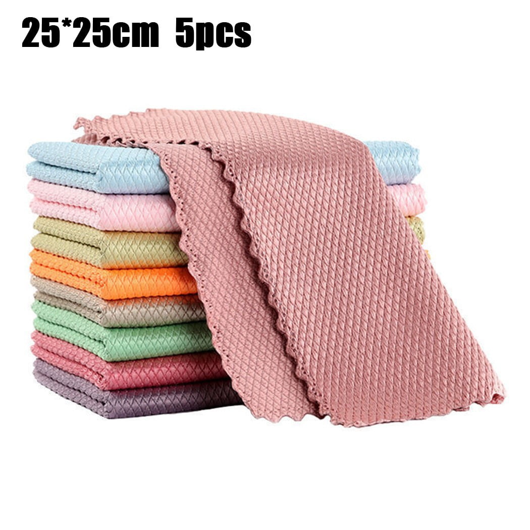 6 Pack Easy Clean Nanoscale Cloth Lint Free Super Absorbent Microfiber 