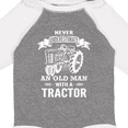 thumbnail image 4 of Inktastic Old Man Tractor Boys Long Sleeve Baby Bodysuit, 4 of 5