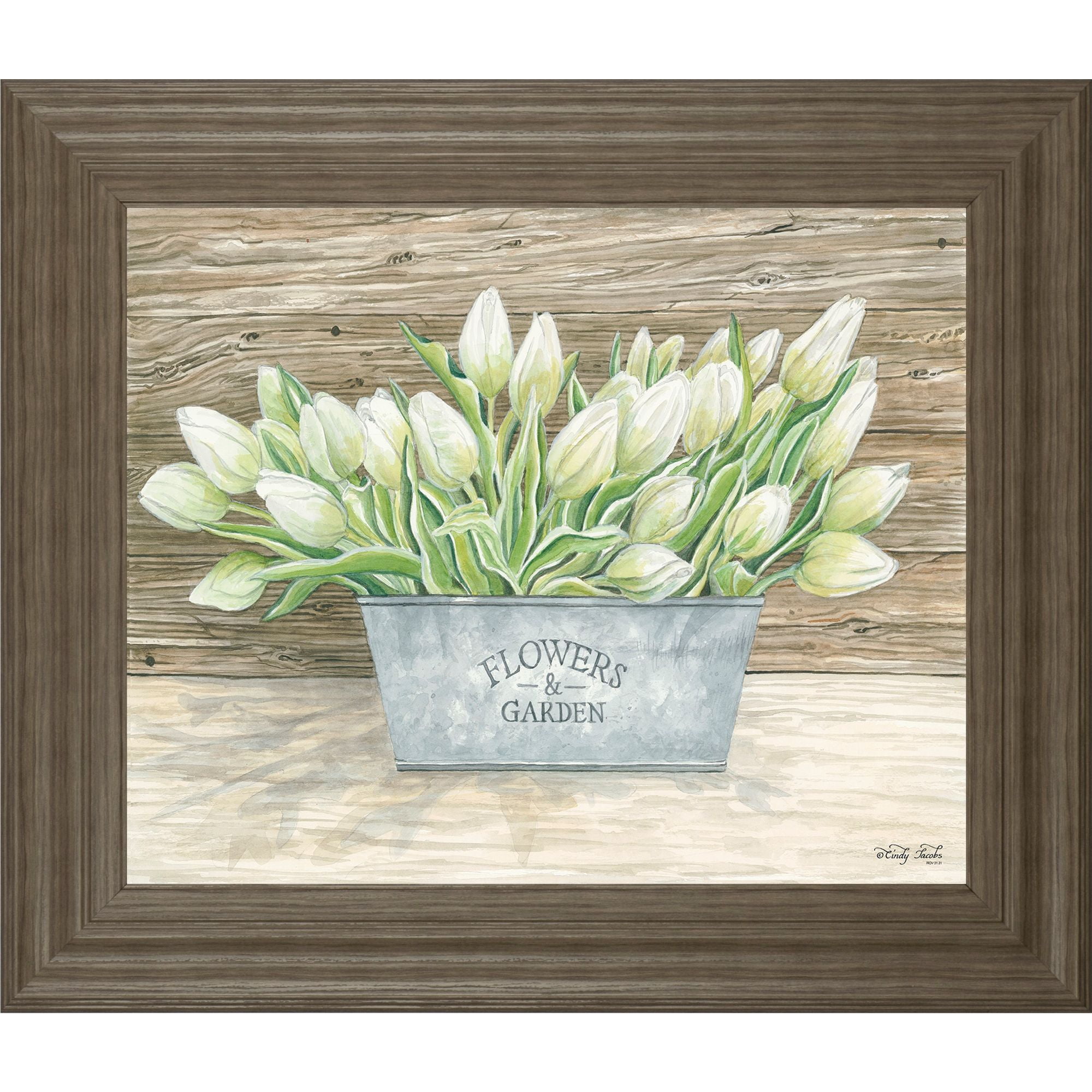Contemporary Home Living Flowers & Garden Tulips By Cindy Jacobs Framed