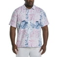 thumbnail image 4 of Cafe Luna Men's and Big Men's Tropical Flower Print Short Sleeve Shirt, Sizes S-5XL, 4 of 5