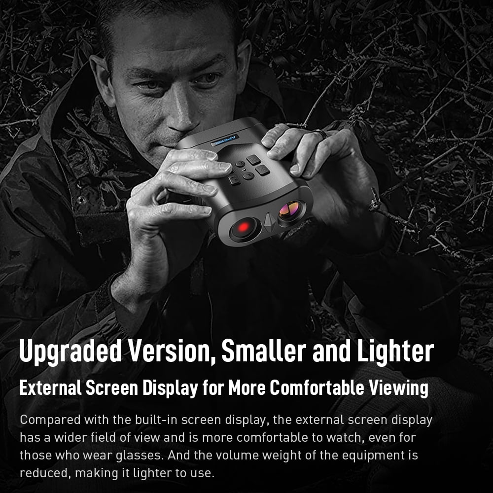 APEXEL Night Vision Binoculars Goggles for Hunting Digital Infrared Binoculars with 32GB Memory Card Large Screen for Day/Night