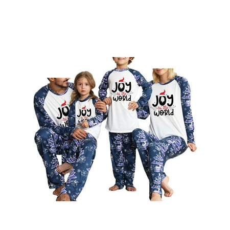 

Sunisery Family Christmas Pajamas Matching Set Xmas Tree Print Long Sleeve Shirts + Pants Sleepwear for Adult Kid Baby