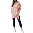 thumbnail image 2 of Womens Oversized Hoodies Sweatshirts Long Sleeve Pullover with Pocket Fall Winter Outfits Y2k Clothes Pink S, 2 of 8