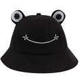 thumbnail image 3 of Sombrero de pescador de rana para mujer, sombrero de pescador de rana, sombrero de pescador de verano para exteriores, sombrero de pescador transpirable plegable para mujer Levamdar LKX-0698-5, 3 of 7