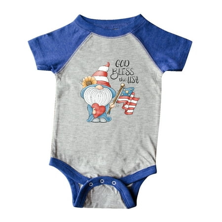 

Inktastic God Bless the USA Gnome Gift Baby Boy or Baby Girl Bodysuit