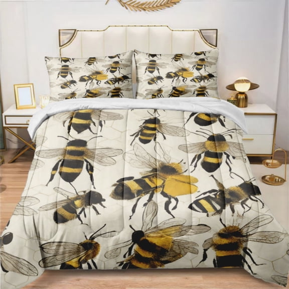 Bee (3) Comforter Set Bedding Set Duvet Set Set 3pcs Twin Size