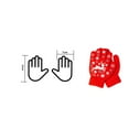 thumbnail image 3 of Eltusu Girls Knit Gloves, Stretch Soft Casual Warm Winter Mittens Red Size Free Size, 3 of 3