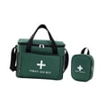 thumbnail image 3 of BELOVING Empty First Aid Bag Adjustable Shoulder Strap Oxford Cloth Emergency Kit Bag Green, 3 of 10