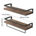 thumbnail image 5 of Necvior Space Saving Floating Storage Shelves Wall Mounted Floating Shelves Sturdy Wood Storage for Bathroom Kitchen Bedroom, 5 of 13