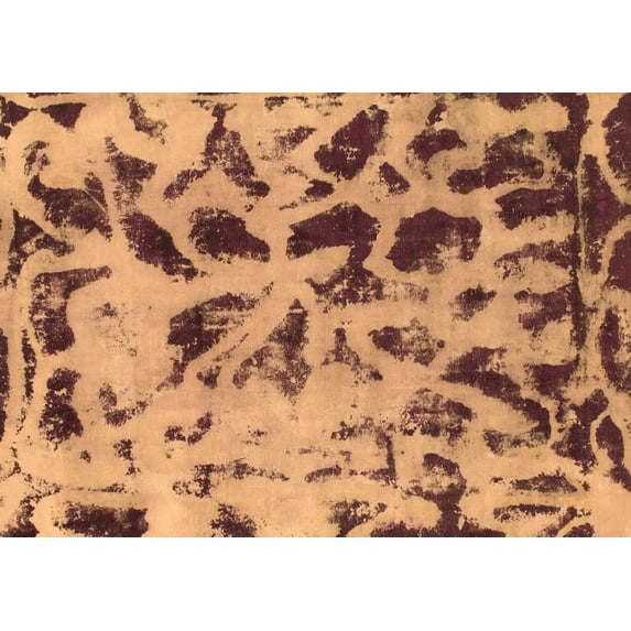 Ahgly Company Indoor Rectangle Abstract Brown Modern Area Rugs, 5' x 8'