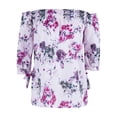 thumbnail image 5 of Gzhioc Women Blouse Off-the-Shoulder Elegant Floral Print Shirt Long Sleeve Loose Ladies Clothing,S/M/L/XL, 5 of 5