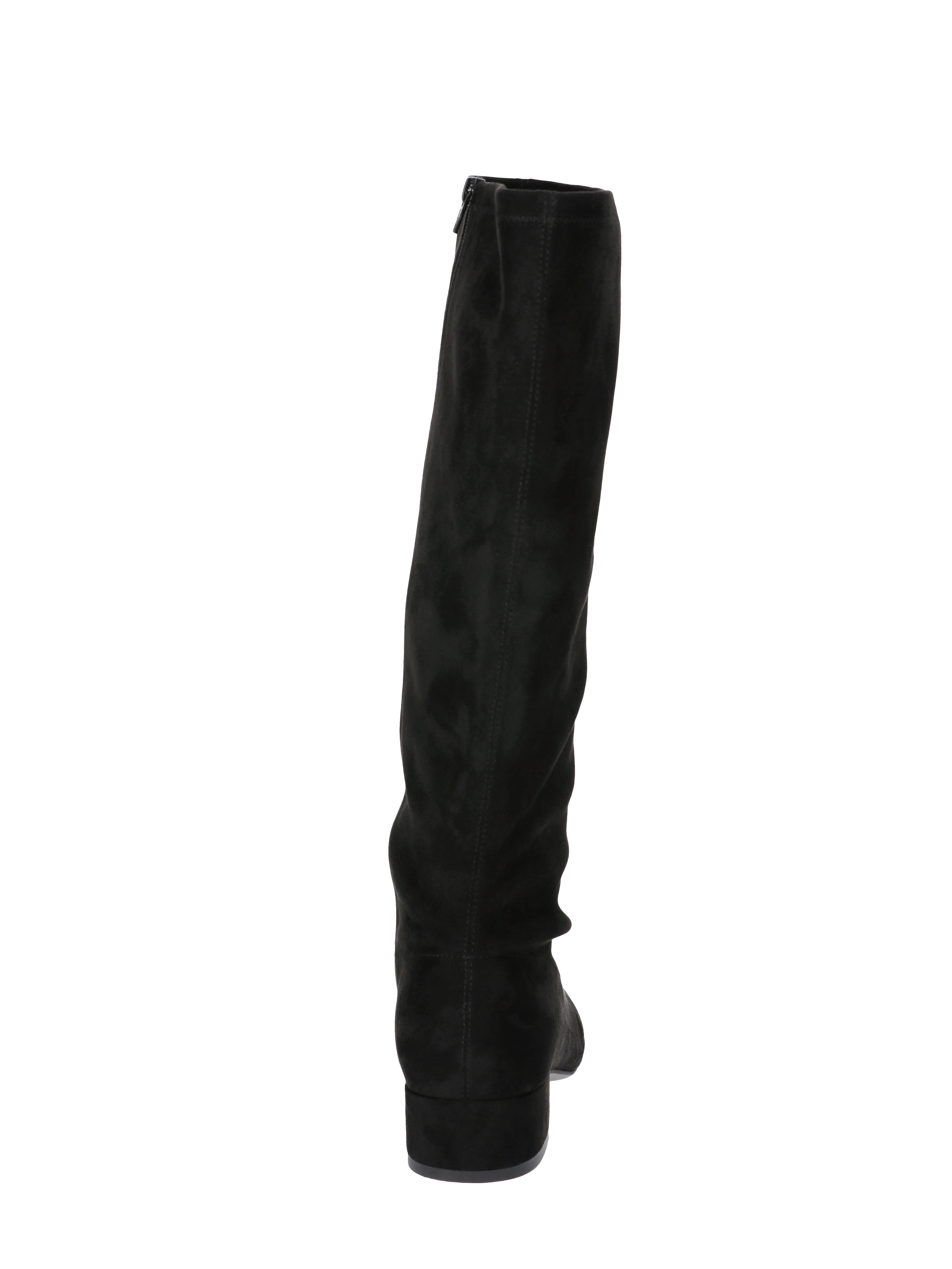 Scoop Women's Faux Suede Knee High Stretch Block Heel Boots (Wide Width Available)