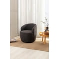 thumbnail image 6 of DUOSONG Teddy Fabric Swivel Accent Armchair Barrel Chair With Black Powder Coating Metal Ring,Dark Gray Dark Gray Wool Furniture Primary Living Space Chairs & Accent Seating, 6 of 11