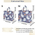 thumbnail image 2 of FORMRS Womens Corduroy Tote Bag Crossbody Shoulder Handbag with Pocket, Blue Cute Halloween, 2 of 7