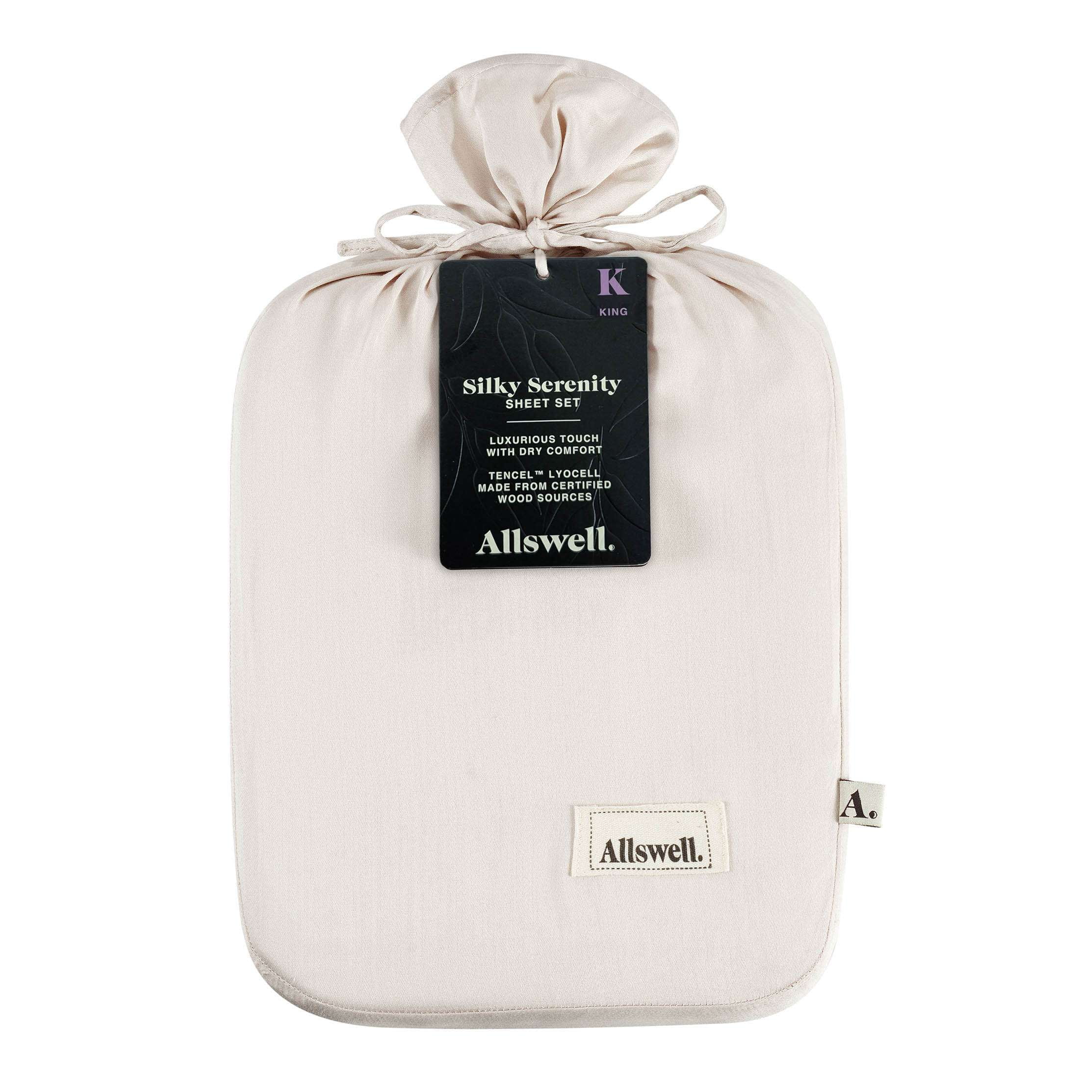 Allswell 4-Piece Soft & Silky Serenity 100% TENCEL™ Bed Sheets Set, Cream Glaze, King