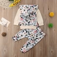 thumbnail image 4 of 2Pcs Toddler Baby Kid Girl Long Sleeve Floral Hooded Tops Sweatshirt+Long Pants Outfit Clothes Set, 4 of 8