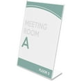 thumbnail image 2 of deflecto Superior Image Slanted Desk Sign Holder, Plastic, 8 1/2 x 11 Insert, Clear, 2 of 13