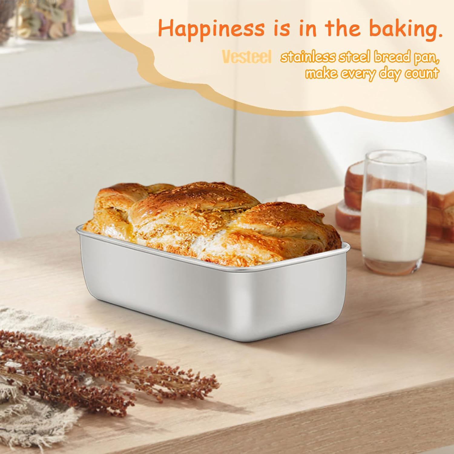 VeSteel 9x5 Inch Loaf Pan Set of 3 photo 2