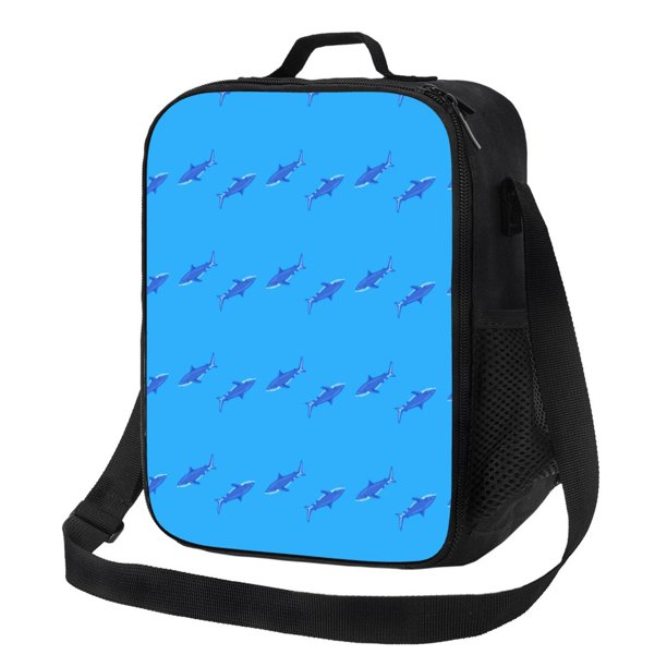 Balery Cute Shark Caja de Almuerzo y Bolsa de Almuerzo para Hombres y Mujeres, Bolsa de Almuerzo Reutilizable con Gran Capacidad, Bolsa de Almuerzo Aislada