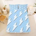 thumbnail image 5 of Erosebridal Lightning Light Print Queen Sheet Sets,White And Blue Bed Set For Boys Kids 4 Pieces, 5 of 6