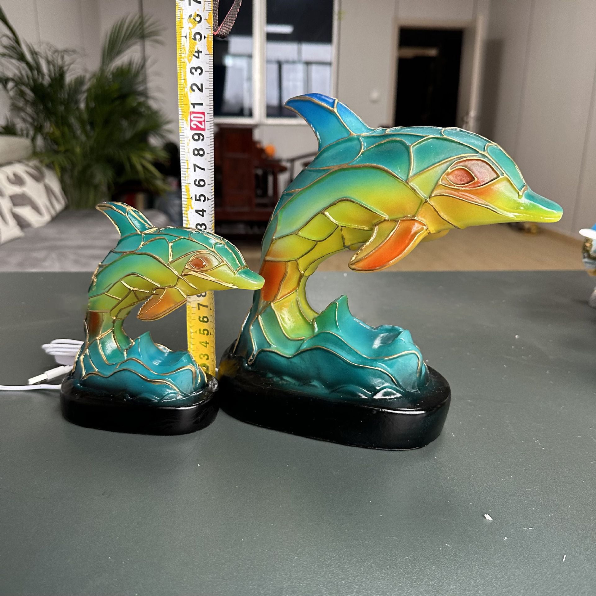 Cute Animal Desk Lamp, USB Powered Night Light for Home Office Decor, Fun Resin Statue Collectible Gift