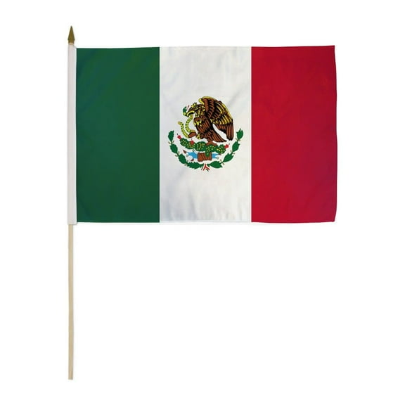 Mexico 12x18in Stick Flag