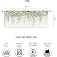thumbnail image 5 of Green Eucalyptus Valances Curtains Watercolor Floral Plants Leaves on The Top Botanical Farmhouse Wood Plank Rod Pocket for Women Bedroom Living Room Treatment Fabric 1 Panel 52Wx18H Inch, 5 of 6
