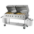 thumbnail image 2 of 60 in. 8-Burner Commercial Outdoor Propane Gas Grill with 2 Roll Dome Covers in Stainless-Steel, ETL Listed (CGKIT6-D30D30), 2 of 13