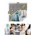 thumbnail image 4 of Thanksgiving Pumpkin Cloth Napkins Set of 4 Reusable Dinner Napkins, Blue White Fall Leaves Black Plaid Cocktail Napkin Washable Table Napkins for Wedding/Holiday Party/Baby Shower 20"x20", 4 of 7