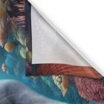 thumbnail image 2 of Ambesonne Nautical Kitchen Curtains, Diver Cat in the Ocean, 55"x39", Turquoise Multicolor, 2 of 3