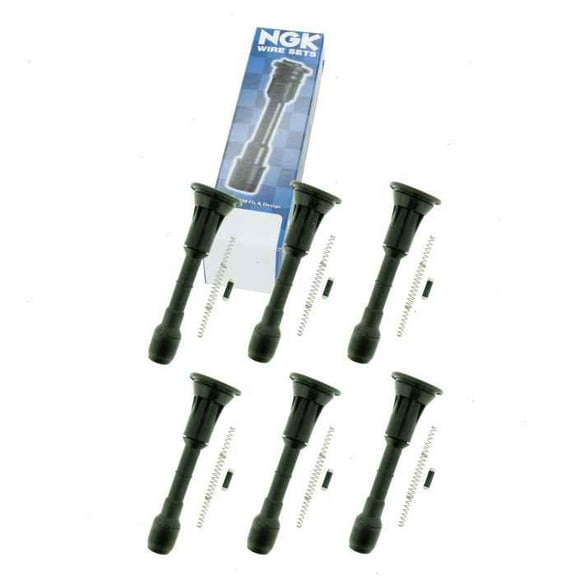 6 pc NGK Ignition Coil Boots compatible with Nissan Pathfinder 3.5L V6 2013-2018
