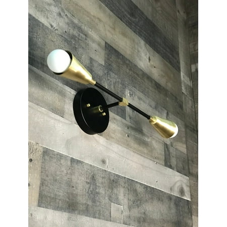 

Rame Modern 2 Cone Light Vanity Modern Mid Century Industrial Sconce