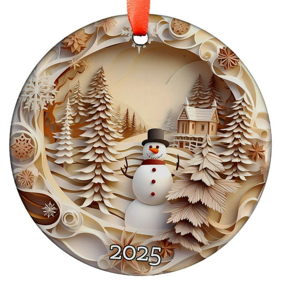 2025 Ornament, Christmas Ornaments, Christmas Decoration, 2025 Gift Ornament, Ornament, Round , Christmas Tree, Holiday Keepsake, Xmas Tree Hanging Decoration, Seasonal Gift Idea,