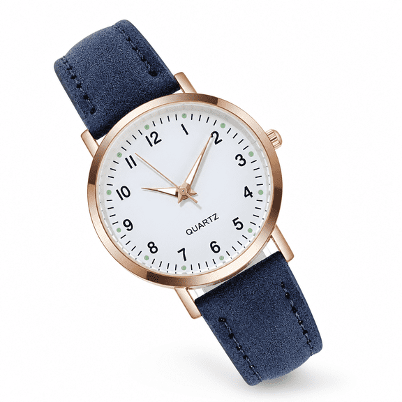 AURENIX Leather Quartz Band Women's Watch Wrist Casual Analog Watch for Nurses Extra Large Face Watch for Men Women's Analog Watch Senior Watch Womens Watches Casual