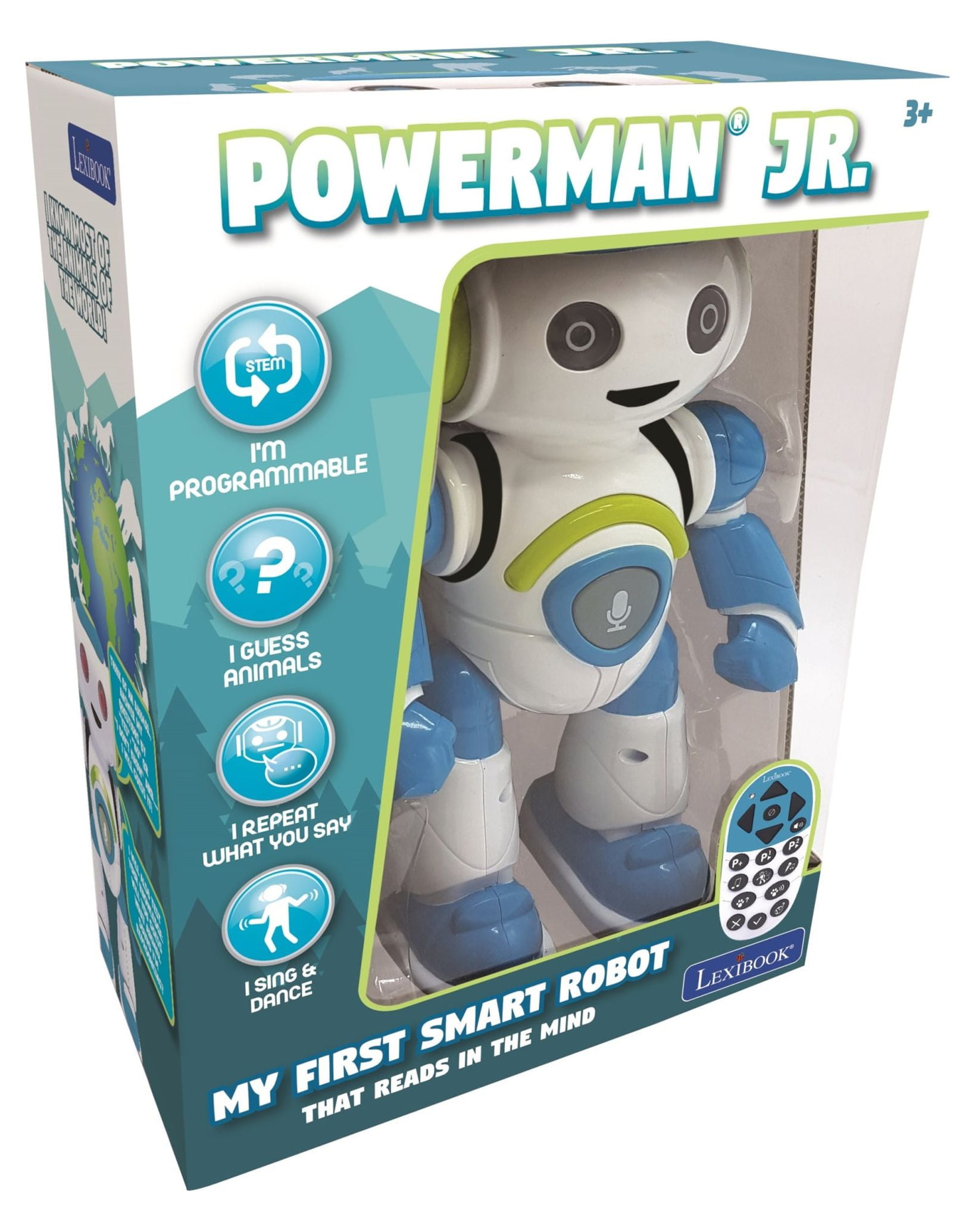 LEXIBOOK Powerman Star - Remote Control Walking Talking Toy Robot STEM  Programmable for Kids 4+ - ROB85EN