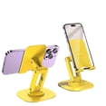 thumbnail image 2 of Foldable Rotating Aluminum Alloy Cell Phone Desktop Stand, Multi-Functional Adjustable Universal Smartphone Holder with Heavy Duty Metal Base, 2 of 4