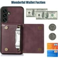 thumbnail image 4 of for Samsung Galaxy A54 5G Crossbody Wallet Case for Women, Bling Glitter PU Leather Phone Case with RFID Blocking Card Holder Cover for Samsung Galaxy A54 5G SZ Red, 4 of 8