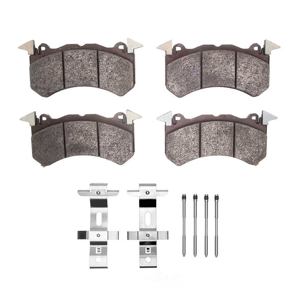 Dynamic Friction Company 1551-2253-01 DFC 5000 Advanced Brake Pads - Low Metallic and Hardware Kit