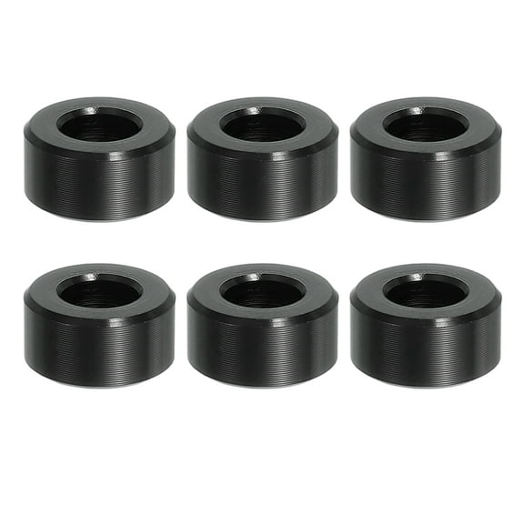6PCS Aluminum Spacers, 1/4" x 1/2" Metal Spacers Aluminum 1/4 " L Spacer Screw Standoff Round Unthreaded Standoff Bushing for 1/4inch Screw Bolts, Black Black