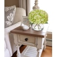 thumbnail image 4 of Flores artificiales Hollyone Hydrangea con jarrón de cristal, color verde, 4 of 6