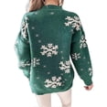 thumbnail image 4 of Womens Crew Neck Ugly Christmas Sweater Snowflake Xmas Pullover Jumper Tops, 4 of 5