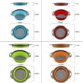 thumbnail image 2 of Collapsible Colander and Strainer Set of 4, 2 PC 4 Quart(1 gal) and 2 PC 2 Quart(0.5 gal), Food-grade Sturdy Plastic Base - Round Space-save Silicone Kitchen Foldable Strainer for Pasta, Veggies, 2 of 7