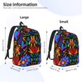 thumbnail image 4 of Balery Colorful Floral Vintage Canvas Backpack for Men and Women - Large Capacity, Durable Travel Laptop Bag for School, Work, Hiking, and Outdoor Activities, 4 of 7