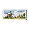 thumbnail image 1 of Country Computer Mouse Pad, Doodle Style Scene of a Windmill Trees and Haystacks on a Meadow Drawn by Hand, Rectangle Non-Slip Rubber Mousepad X-Large, 35" x 15" Gaming Size, Multicolor, by Ambesonne, 1 of 2