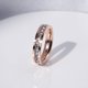 thumbnail image 2 of Anillo de pareja para hombre y mujer, sencillo, con estrellas del cielo, destellos de color, doble fila, anillo de cola, dedo índice, moda, anillo de joyería de moda, 2 of 6