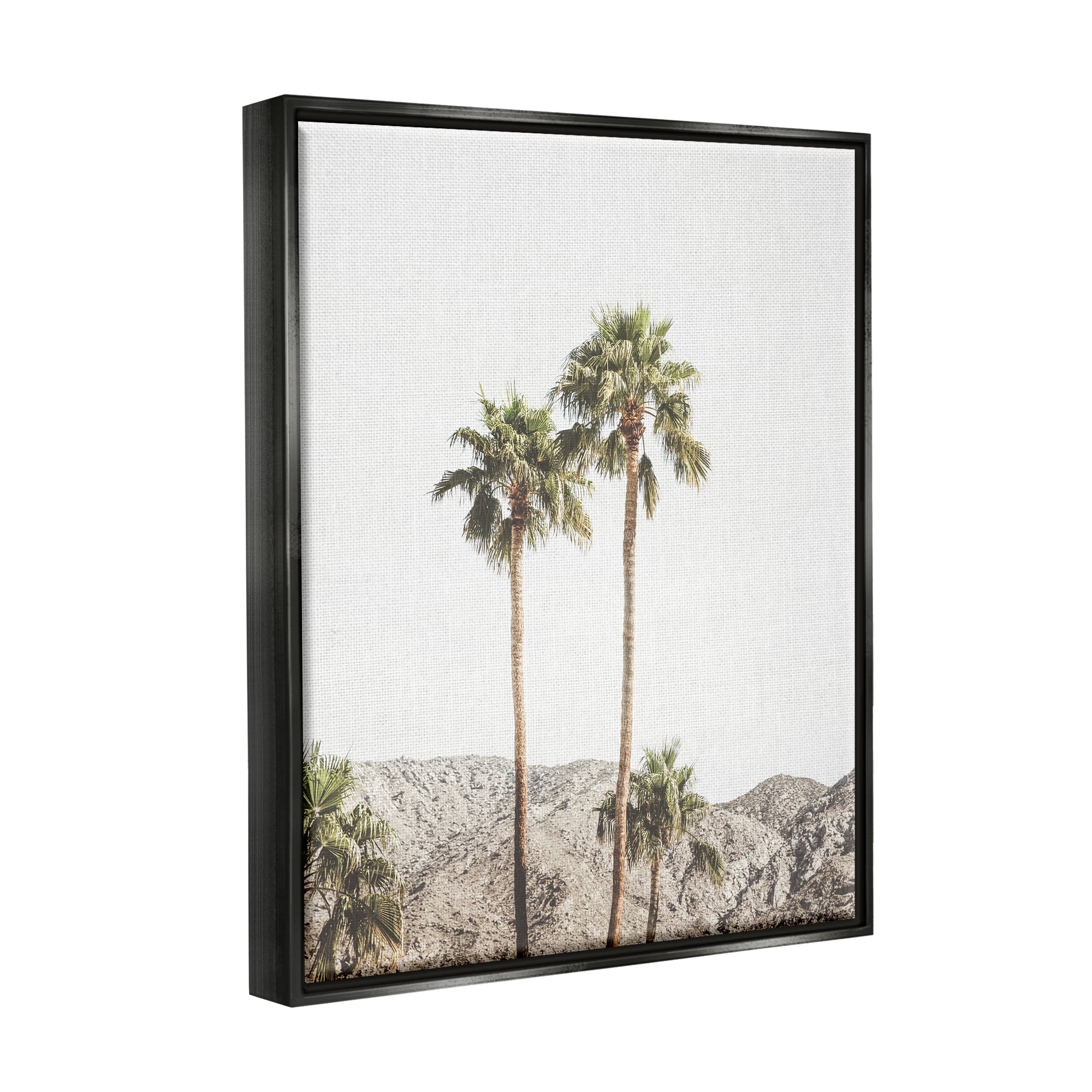 Stupell Industries Looming Palm Trees Photography Botanical & Floral Photography Black Floater Framed Art Print Wall Art, 17 x 21