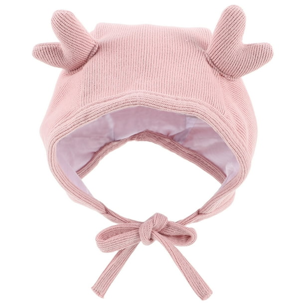 Gorro de punto cálido para bebé recién nacido, para niños y niñas de 0 a 6 meses, suave, acogedor y elástico, para invierno, para clima frío, 45-49 cm